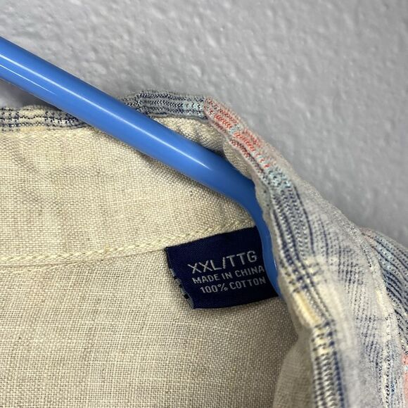 Tommy Bahama Pastel Pink Blue Soft Button Up Collared Shirt Size XXL - Picture 3 of 12